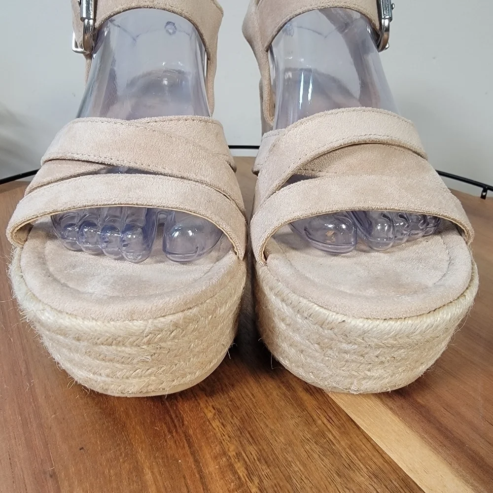 Madden NYC Charlette Strappy Sandal Wedge Espadrilles Size 8.5